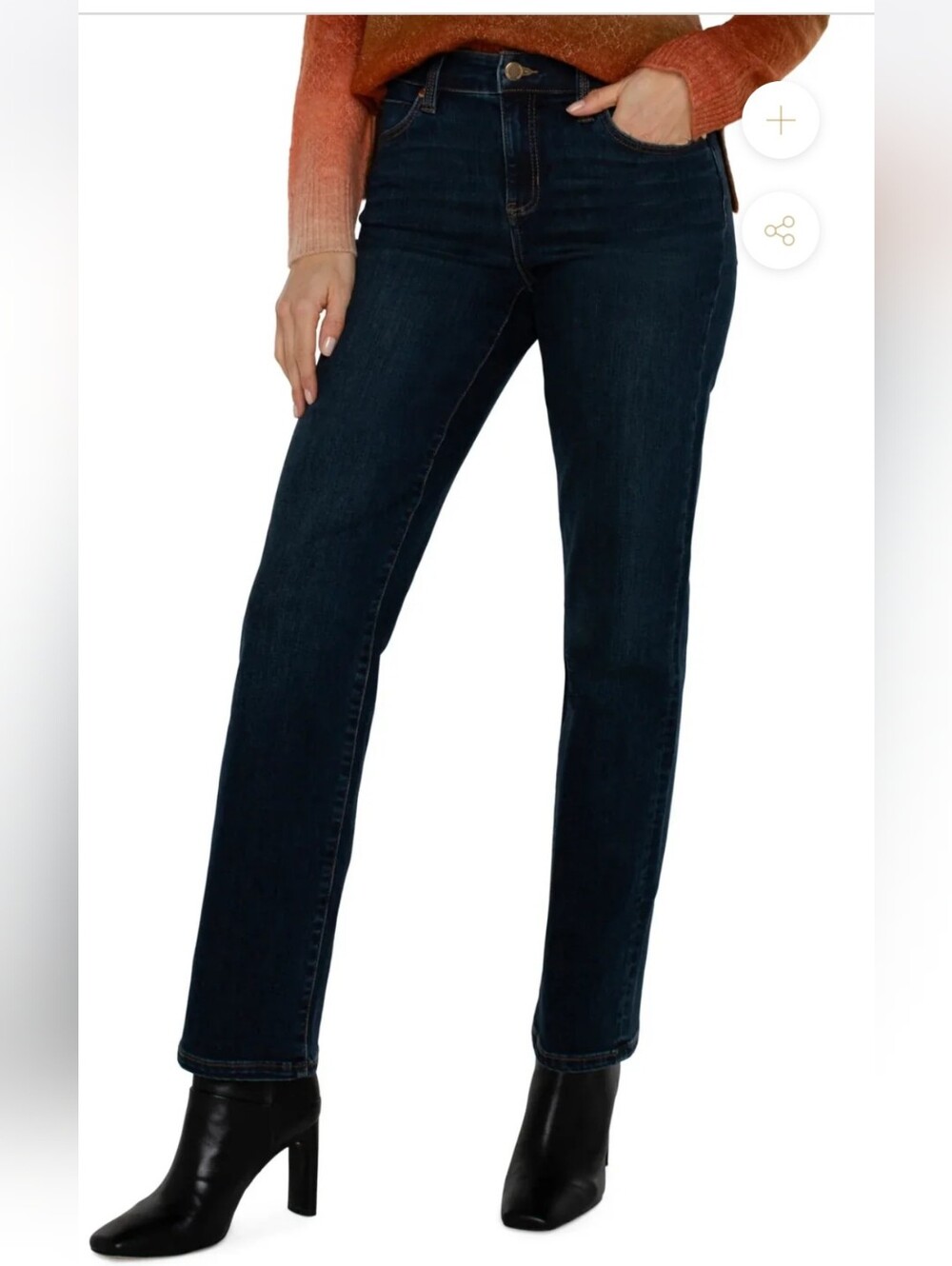 Liverpool Kennedy Straight Jean 27" Sand Dimas